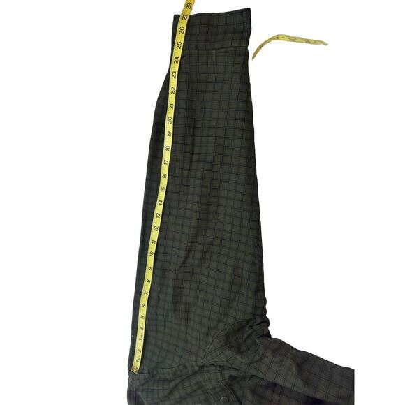 Duluth Trading Co Jacket Mens 2XL Green Plaid Canvas Flannel Lined Snap Shacket - Picture 11 of 13